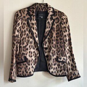 Zara Leopard Print Black and Brown Women’s Blazer Size S